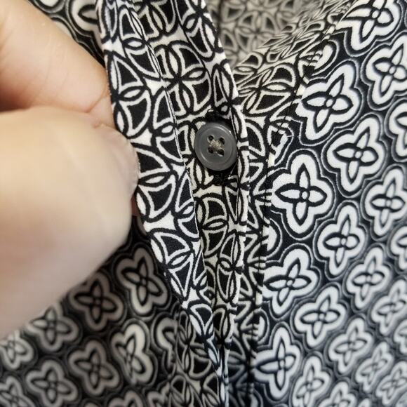 Banana Republic Blouse Small Split V Neck Button Popover Baby Doll - Picture 8 of 9